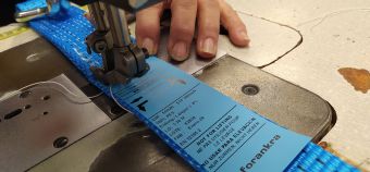 Etiqueta identificativa de los cinturones de amarre.